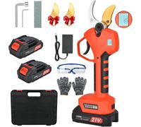 ASFASFq-50mm Sécateur électrique sans Fil, Ciseaux Élagage Électriques Professionnel avec Écran, SK5 Lame, avec 2 x 2.0Ah Batteries, Cisailles Élagage pour pour Jardinage, Vigne, Arbre fruitier