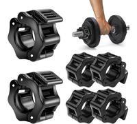 Asfasfq-6 Pièces Collier Bague De Serrage Haltères, Clips De Barre 25mm De Poids Fermoirs D'haltères Dégagement Rapide Pour Haltérophilie Musculation Fitness Pince Barre De Musculation