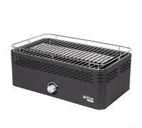 ASFASFq-63004 - Barbecue à Charbon Portable Rectangulaire Noir, sans Fumée, Rechargeable, Anti-Goutte, Dimensions 45 X 28 X 19 cm, Sac de Transport Inclus, Barbecue de Terrasse, Balcon