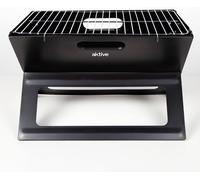 ASFASFq-63033 - Barbecue à Charbon Portable et Pliable en Acier Noir et Rectangulaire, avec Poignée de Transport, Dimensions 45 X 29 X 30 cm, Facile à Monter et à Transporter