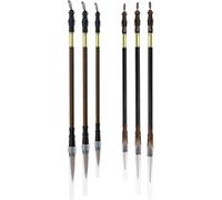 Asfasfq-6pcs Pinceau Chinois Calligraphie Écriture Assortiment Brosse Ensemble Calligraphie Lavage Peinture Culture Chinoise Débutant Cadeau - (Grande Moyenne Petite Taille)