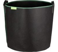 ASFASFq-6X Sac à Plantes 60L en Non tissé GREENLINE - Ø 45,5cm Hauteur 40cm - Noir/Vert