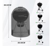 ASFASFq-7150 - Housse de protection pour barbecue Weber - 57 cm - Étanche et résistante aux UV - Pour barbecue Weber - 57 cm - Master-Touch (¿68 cm)