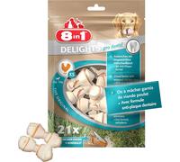 Asfasfq-8 In 1 Delights Dental Xs - Os De B?uf À Mâcher Pour Chien De Petite Taille - Enrichi En Minéraux - Viande À C?ur - Prodental Limite Le Tartre - Sans Céréales Colorant Arôme Artificiel - 21 P