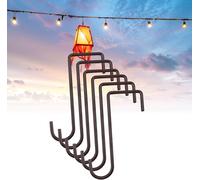 ASFASFq-8 pièces Crochets de clôture en vinyle,Crochets De Patio,Crochet de Cintre De Plante pour suspendre Jardinières Mangeoire à Oiseaux Pot de Fleur Plante¿Noir¿