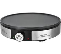 ASFASFq-8383 Maxi-Crêpes Trio i-200 - Crêpière électrique 3 en 1 : Crêpes, Galettes, Plancha - Thermostat réglable - 1200 W - Finition Inox