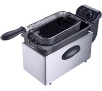 ASFASFq-8521 Happy Frites Tradition, Friteuse électrique, Cuve amovible, 3 l, Puissance 2000 W, Inox