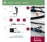 Asfasfq-93696 Outdoor Plug&shine Kit De Base Spot Sting Extérieur, Ip67, 3000k, 3x6w, 24v, Dimmable Anthracite 27,4 X 7,1 X 27,4 Cm