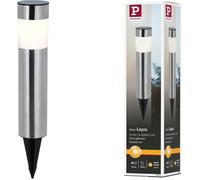 ASFASFq-94876 Borne lumineuse solaire LED Layra IP44 3000K 1lm acier brossé