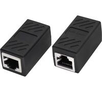 ASFASFq-AAOTOKK RJ45 Coupleur,Adaptateur D'extension Ethernet RJ45 Femelle à Femelle Réseau en Ligne,LAN Connecteurs Réseau en Ligne pour Câble Ethernet Cat5/Cat5e/Cat6/Cat6e(Noir/2 Pack)