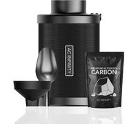 ASFASFq-AC Infinity Kit de filtre à charbon rechargeable de 10,2 cm avec recharge supplémentaire, épurateur d'air pour ventilateur en ligne de 10,2 cm et conduit, filtre à charbon réutilisable pour t