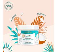 Asfasfq-Activilong - Crème Sorbet Coco D'amour - Sans Rinçage - Cheveux Secs Et Texturés - Nourrit Et Définit Les Boucles - 98% D'ingrédient Naturels - Made In France - 300ml