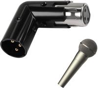 ASFASFq-Adaptateur De Microphone XLR à Angle RéGlable à 90 °, Fiche XLR MâLe vers Femelle Connecteur Audio XLR Cable XLR DMX Cable Sono, CâBlage XLR pour Les Espaces Restreints