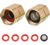 ASFASFq-Adaptateur de tuyau d¿arrosage, femelle à femelle, raccords de connexion en laiton robustes de 3/4 pouces avec double pivotement, nettoyeur haute pression vers connecteur de tuyau d¿arrosage