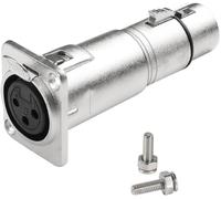 ASFASFq-Adaptateur XLR femelle à 3 broches vers femelle - Montage fixe - Connecteur audio symétrique XLR - Prise de montage en vrac - Pour haut-parleurs, éclairage de scène