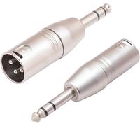 ASFASFq-Adaptateur XLR Jack Mâle vers Jack TRS 6,35 mm, Convertisseur de Signal Audio Symétrique Robuste pour Professionnels de la Musique et du Son, Compatible avec Micros et Instruments - Pack de 2