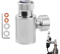 ASFASFq-Adapter de Cylindre de réservoir de CO2, CO2 Cylindre Régulateur TR21.4 to W21.8, Remplissage de CO2 pour SodaStream, CO2 Adaptateur Cylindre Recharge, pour Kit de Connecteur CO2 (Argent)