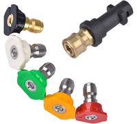 ASFASFq-Aim Tools Adaptateur de Pistolet pour Nettoyeur Haute Pression Compatible avec Kärcher K2 K3 K4 K5 K6 K7, avec Raccord Femelle 1/4"" à Connexion Rapide et 5 Buse de Pulvérisation