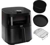 ASFASFq-Air Fryer XXL I-Master Serie 5 Friteuse Sans Huile, Capacite 7L jusqu'à 6 personnes, Fenêtre de Contrôle, Cuisson à l'Air Chaud, Décongélation, Yaourt, Noir, Avec Ensemble d¿Accessoires