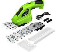 ASFASFq-Aissom 7.2V Cisaille Sculpte-Haie et Cisaille a Gazon sans Fil, 2000mAh Taille Haies/Herbe Mini avec 2 Lames, 1100r/min,pour Couper Les Haies, Les pelouses,et USB C câble