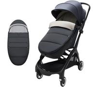 Asfasfq-Alimos Chancelière Pour Landau ¿ Chancelière Confortable Pour Poussette Et Poussette ¿ Chancelière Chaude Et Douce Doublée En Polaire Imperméable (Noir)