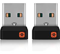 ASFASFq-ALLOMN Lot de 2 adaptateurs récepteur Bluetooth sans Fil USB vers USB 2,4 GHz Ultra Stable WiFi Nano récepteur Dongle pour Unifying Clavier sans Fil K230 K330 K350 K360 K520, 6 canaux 6 mm