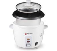 ASFASFq-Alpina Cuiseur à riz - 0,6 l - 300 W - Avec témoin de cuisson et de chaleur - Blanc