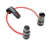 ASFASFq-Alvin's Cables Câbles rotatifs à profil bas XLR mâle à 3 broches mâle à femelle-flexible, renforcés par Aramid pour Sony Canon Blackmagic Pro Cameras & Studio Audio (Red)