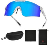 Asfasfq-Ambienden Lunettes De Soleil De Velo Pour Hommes Et Femmes - Lunette Vitesse Polarisées Avec Protection Uv400 Et Coupe-Vent - Lunette De Soleil Ski Légères Pour Le Cyclisme, La Randonnée Et L