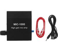 ASFASFq-Amplificateur de Microphone Micro Ampli Audio Amplificateur de Microphone en Alliage D'aluminium à Gain élevé Kit D'accessoires D'amplification 1000 Fois