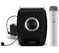 ASFASFq-Amplificateur de Voix sans Fil Bluetooth Portable 25W Amplificateur Voix Haut Parleur avec Micro Casque + UHF Compact Handheld Microphone sans Fil pour Enseignants, Guides Touristiques, Baske