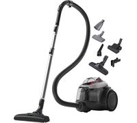 ASFASFq-Animal 600 EL61A4UG, Aspirateur Traineau sans Sac, Accessoires Poils d'animaux, 6 étapes de Filtration, Gain de Place, Technologie Cyclonique, 55% de Matériaux Recyclés, Gris