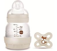 Asfasfq-Anti Colic Bouteille 130 Ml Plus Mam Sucette Start 0¿2 Mois Couleur Ivory/Design Lapin