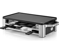 ASFASFq-Appareil à raclette multifonction, 1500W, Inox 18/10 Cromargan, Grill, Crêpière, 8 Personnes, Température réglable, Plaque en fonte réversible, Haute puissance, Lono 0415040011