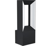 Asfasfq-Applique Murale Extérieure Led Riforano, Éclairage Mural D¿Extérieur En Fonte D¿Aluminium Noire Et Plastique Blanche, Ip44