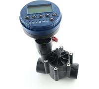 ASFASFq-Aqua Control - Programmateur d'arrosage numérique avec électrovanne à solénoïde Latch. Avec 2 programmes d'arrosage indépendants. Programmateur à vanne pour puisard