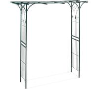 ASFASFq-Arcade de rosiers en métal, Arche plantes grimpantes, Rectangulaire, H x L X P: 205 x 202 x 52 cm, vert foncé