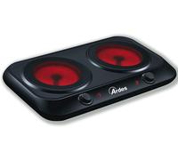 ASFASFq-ARDES - AR1F402 Double plaque électrique en vitrocéramique 5 niveaux de puissance Compatible avec toutes les casseroles Cuisinière électrique portable de camping, Noir