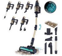 ASFASFq-Aspirateur Balai sans Fil Conga Rockstar 10500 Solar AquaPet Flex, 780W, Puissance Max 300AW, 100Mins d¿Autonomie, Brosse Hairless Anti-enchevêtrement, Tube Flexible et Kit d¿Accessoires