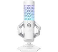 ASFASFq-ASUS ROG Carnyx White - Microphone professionnel gaming à condensateur cardioïde, capsule à condensateur de 25 mm de qualité studio, fréquence d'échantillonnage de 192 kHz / 24 bits, filtre p