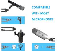 ASFASFq-AT2020 Support de Micro avec Bonnette - Pied de Micro avec Anti Pop en Mousse pour Audio Technica AT2020 AT2020 USB + Microphone AT2035 par