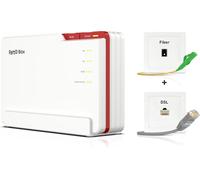 ASFASFq-AVM Fritz!Box 5690 Pro (routeur Wi-FI 7 Premium avec tribande (2,4 GHz, 5 GHz, 6 GHz) jusqu'à 18,5 Gbit/s, pour Fibre Optique et Ports DSL, Maille Wi-FI, Base DECT, Version Allemande)