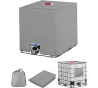 ASFASFq-Bache pour Cuve 1000L IBC, Bache de Reservoir d'eau, Anti-UV Anti-Poussière Recuperateur d Eau de Pluie Bouchon, Bâche de Protection Container Cuve IBC Réservoir, 116 x 100 x 120 cm, Gris