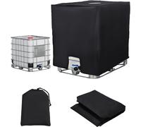 ASFASFq-Bache pour Cuve 1000L IBC, Bache de réservoir d'eau Couvercle, Anti-UV Anti-poussière Couverture Container Réservoir IBC, Housse Protection (120 x 100 x 116 cm Le Noir)
