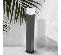 ASFASFq-Balise d'extérieur Série Design Plus, culot E27, étanche IP54, finition noire. Idéal pour les jardins, terrasses, entrées et façades (ampoule non incluse), Noir