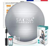 Asfasfq-Ballon Fitness 55, 65 Ou 75 Cm Avec Pompe Ballon Gym, Pilates, Grossesse, Yoga, Kinésithérapie Gym Ball Ou Swiss Ball Idéal Pour Assise Bureau Jusqu'à 300kg (65 Cm)