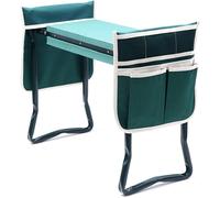 ASFASFq-Banc agenouilloir et siège de jardin avec coussin pour s'agenouiller plus épais et plus large et 2 grandes poches à outils, tabouret de jardinage pliable, pour les parents, les personnes âgée