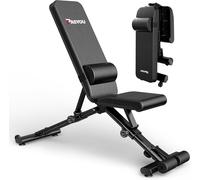 Asfasfq-Banc De Musculation Multifonction Réglable Avec 90 Degrés Banc Musculation Complet Pliable Inclinable Declinable Peut Être Plié Rapidement 400kg Capacité De Poids