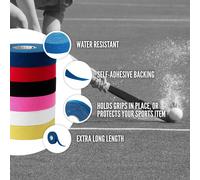 Asfasfq-Bande En Tissu Pour Sports : Crosse De Hockey, Tennis, Squash Ou Badminton, Cordes À Sauter Et Plus Encore. Résistante À L'eau, Forte Et Offre Une Adhérence Naturelle Accrue