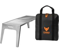 ASFASFq-Barbecue pliable XL avec sac - Grille de cuisson mobile à rabat - Modèle extra stable avec grande surface de cuisson de 56 x 24 cm - En acier inoxydable résistant à la température - Fabriqué